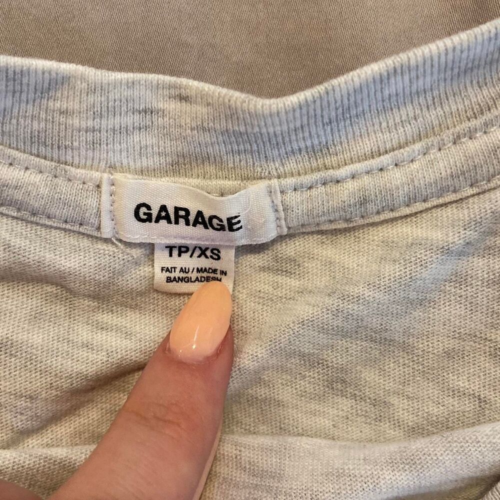 Garage Women's Grey Crop-top - Picture 4 of 4